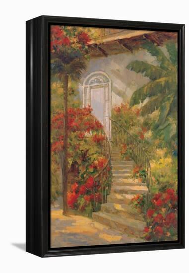 Bougainvillea Entry-Enrique Bolo-Framed Stretched Canvas