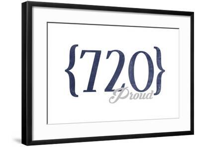 Boulder Colorado 720 Area Code Blue Art Print Lantern Press Art Com