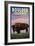 Boulder, Colorado - Bison and Sunset-Lantern Press-Framed Art Print