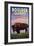 Boulder, Colorado - Bison and Sunset-Lantern Press-Framed Art Print