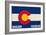 Boulder, Colorado - Colorado State Flag-Lantern Press-Framed Art Print