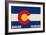 Boulder, Colorado - Colorado State Flag-Lantern Press-Framed Art Print