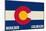 Boulder, Colorado - Colorado State Flag-Lantern Press-Mounted Art Print