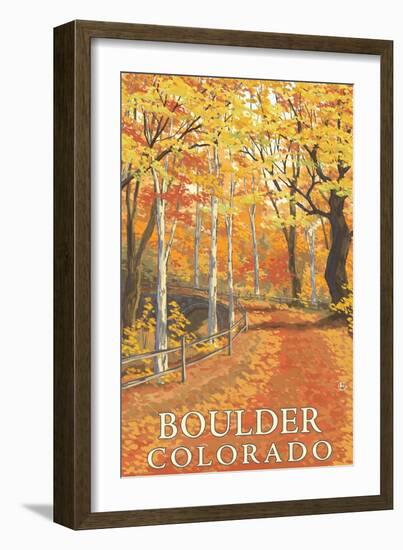 Boulder, Colorado - Fall Colors Scene-Lantern Press-Framed Art Print