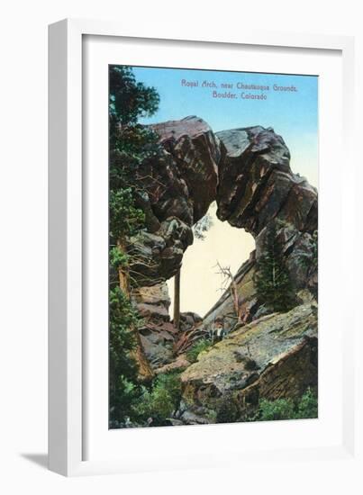 Boulder, Colorado - Royal Arch Near Chautauqua Grounds View-Lantern Press-Framed Art Print