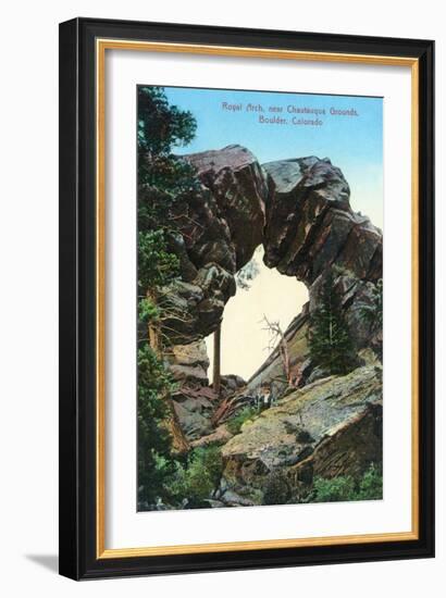 Boulder, Colorado - Royal Arch Near Chautauqua Grounds View-Lantern Press-Framed Art Print