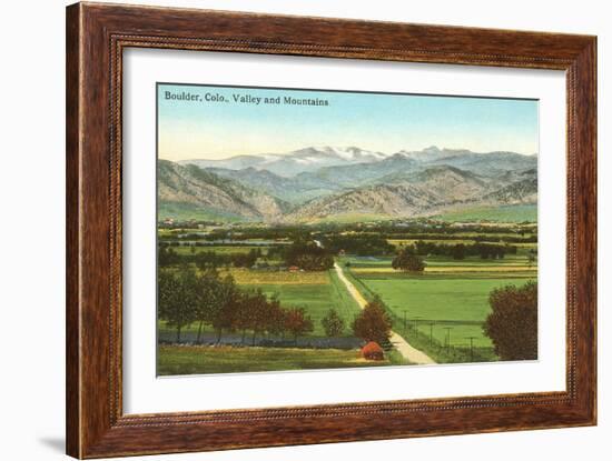 Boulder, Colorado, Valley and Mountains-null-Framed Art Print