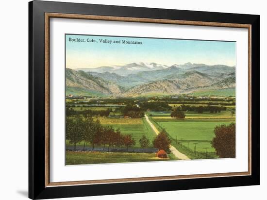 Boulder, Colorado, Valley and Mountains-null-Framed Art Print