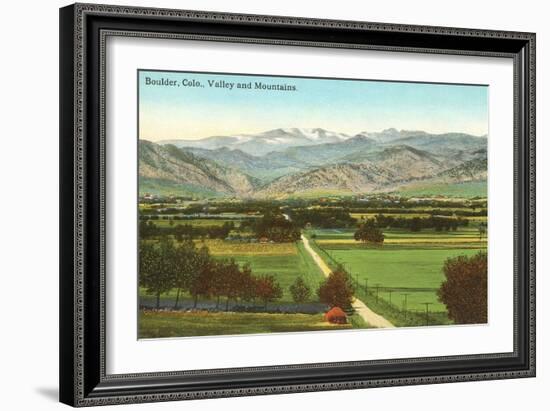 Boulder, Colorado, Valley and Mountains-null-Framed Art Print