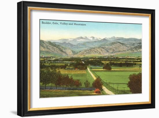 Boulder, Colorado, Valley and Mountains-null-Framed Art Print