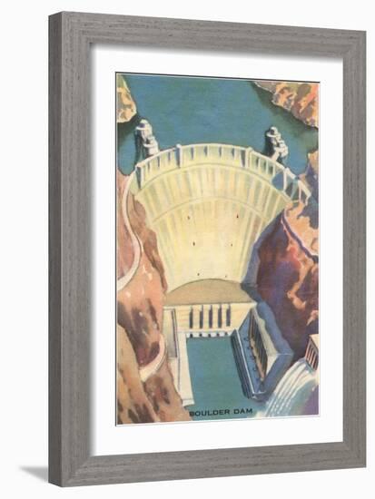 Boulder Dam, Nevada-null-Framed Art Print