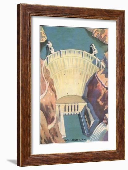 Boulder Dam, Nevada-null-Framed Art Print