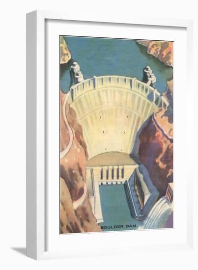 Boulder Dam, Nevada-null-Framed Art Print