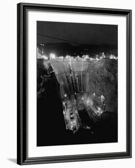 Boulder Dam under Construction-Gabriel Moulin-Framed Photographic Print