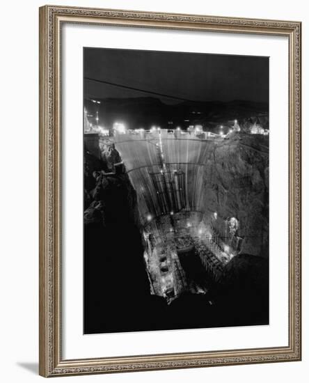 Boulder Dam under Construction-Gabriel Moulin-Framed Photographic Print