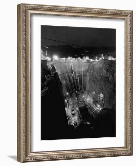 Boulder Dam under Construction-Gabriel Moulin-Framed Photographic Print