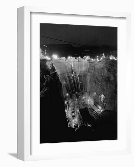 Boulder Dam under Construction-Gabriel Moulin-Framed Photographic Print