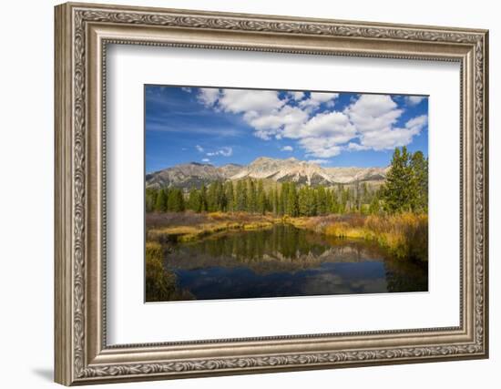 Boulder Mountains in Autumn, Big Wood River, Sawtooth NF, Idaho-Michel Hersen-Framed Photographic Print