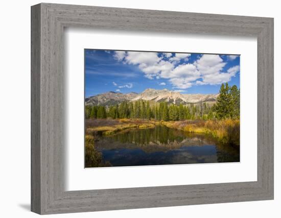 Boulder Mountains in Autumn, Big Wood River, Sawtooth NF, Idaho-Michel Hersen-Framed Photographic Print