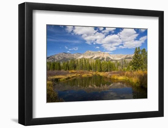 Boulder Mountains in Autumn, Big Wood River, Sawtooth NF, Idaho-Michel Hersen-Framed Photographic Print