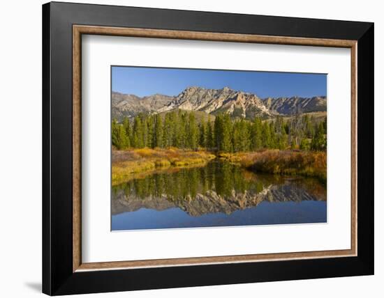 Boulder Mountains in Autumn, Big Wood River, Sawtooth NF, Idaho-Michel Hersen-Framed Photographic Print