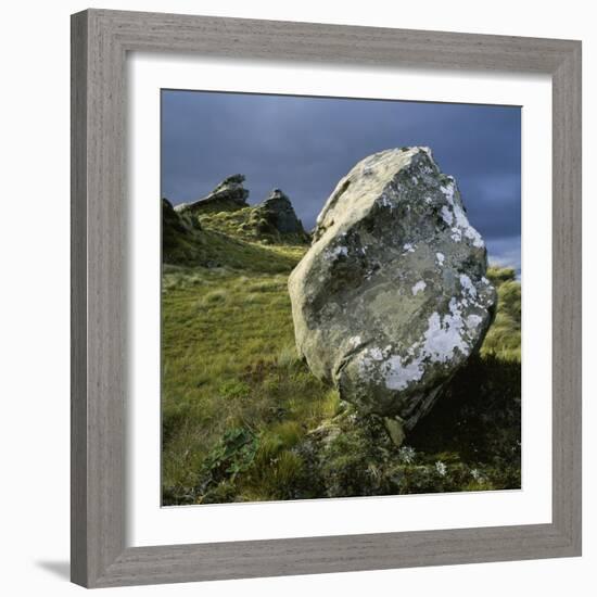 Boulder on a Hillside-Micha Pawlitzki-Framed Photographic Print