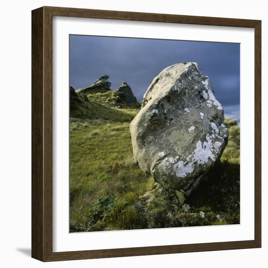 Boulder on a Hillside-Micha Pawlitzki-Framed Photographic Print