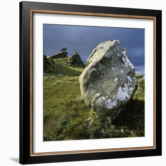 Boulder on a Hillside-Micha Pawlitzki-Framed Photographic Print