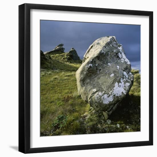 Boulder on a Hillside-Micha Pawlitzki-Framed Photographic Print