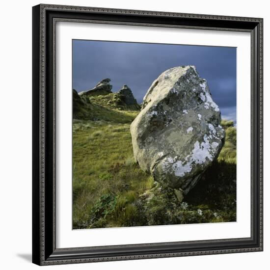 Boulder on a Hillside-Micha Pawlitzki-Framed Photographic Print