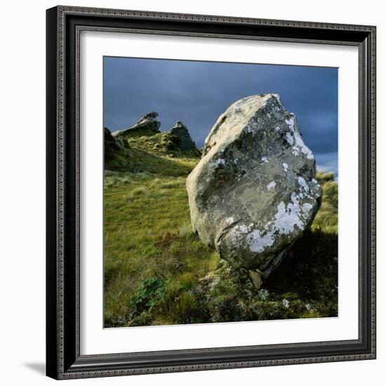 Boulder on a Hillside-Micha Pawlitzki-Framed Photographic Print