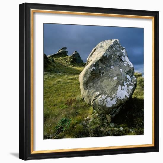 Boulder on a Hillside-Micha Pawlitzki-Framed Photographic Print