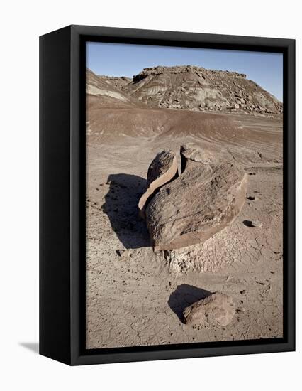 Boulder That Looks Like a Broken Heart Among the Badlands, Petrified Forest National Park, Arizona-James Hager-Framed Premier Image Canvas