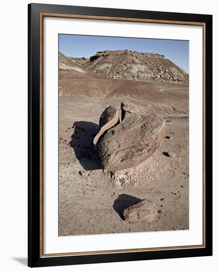 Boulder That Looks Like a Broken Heart Among the Badlands, Petrified Forest National Park, Arizona-James Hager-Framed Photographic Print