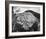 Boulder with hill in background, Rocks at Silver Gate, Yellowstone National Park, Wyoming, ca. 1941-Ansel Adams-Framed Art Print