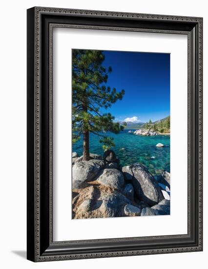 Boulders and cove at Sand Harbor State Park, Lake Tahoe, Nevada USA-Russ Bishop-Framed Photographic Print