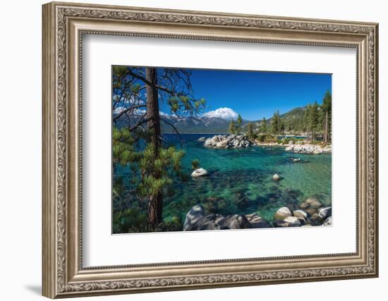 Boulders and cove at Sand Harbor State Park, Lake Tahoe, Nevada, USA-Russ Bishop-Framed Photographic Print