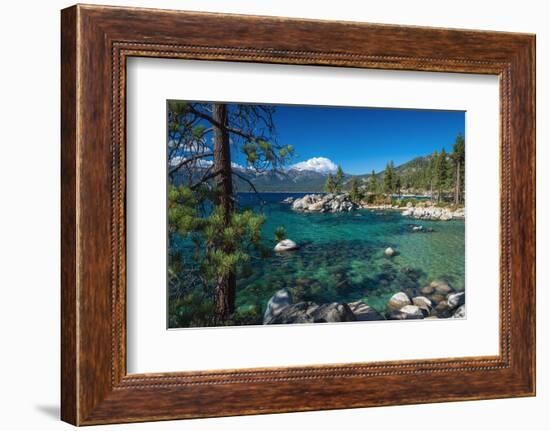 Boulders and cove at Sand Harbor State Park, Lake Tahoe, Nevada, USA-Russ Bishop-Framed Photographic Print