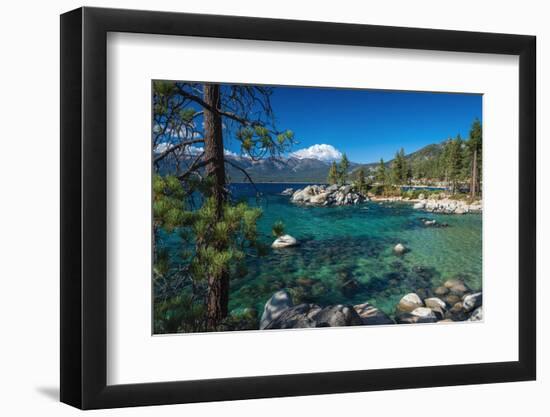 Boulders and cove at Sand Harbor State Park, Lake Tahoe, Nevada, USA-Russ Bishop-Framed Photographic Print