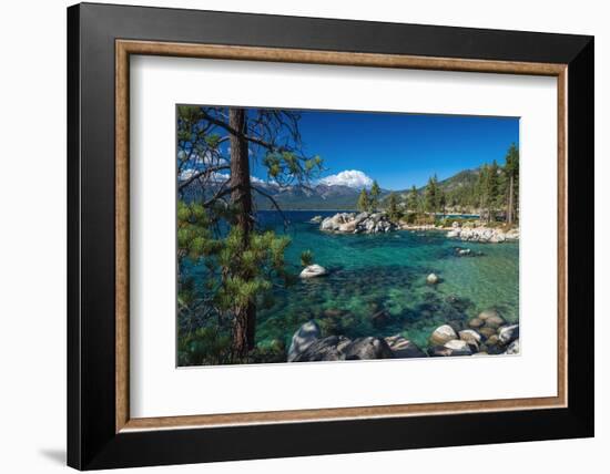 Boulders and cove at Sand Harbor State Park, Lake Tahoe, Nevada, USA-Russ Bishop-Framed Photographic Print