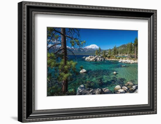 Boulders and cove at Sand Harbor State Park, Lake Tahoe, Nevada, USA-Russ Bishop-Framed Photographic Print