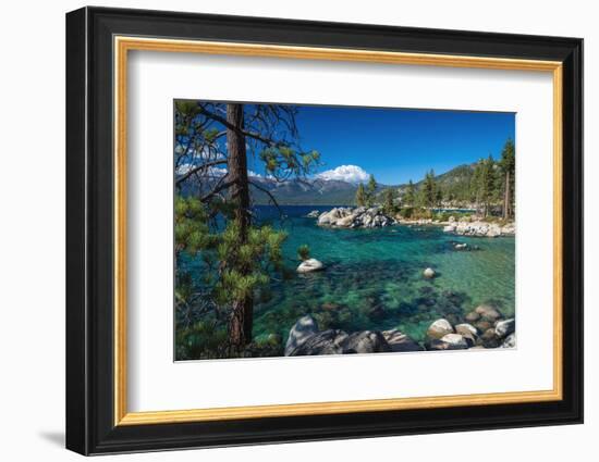 Boulders and cove at Sand Harbor State Park, Lake Tahoe, Nevada, USA-Russ Bishop-Framed Photographic Print