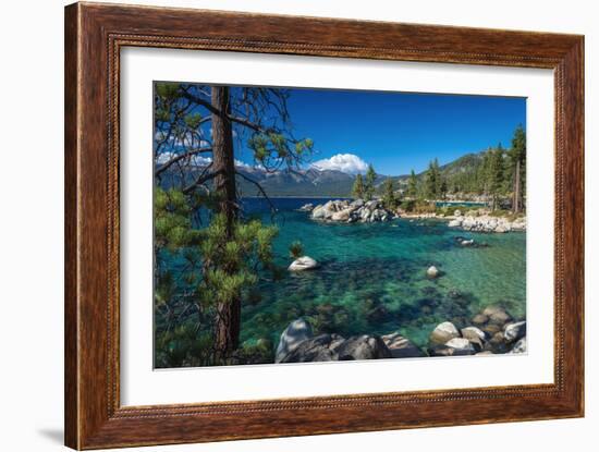 Boulders and cove at Sand Harbor State Park, Lake Tahoe, Nevada, USA-Russ Bishop-Framed Photographic Print