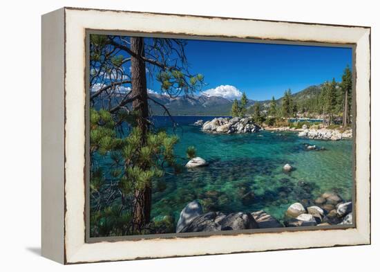 Boulders and cove at Sand Harbor State Park, Lake Tahoe, Nevada, USA-Russ Bishop-Framed Premier Image Canvas