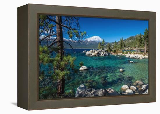 Boulders and cove at Sand Harbor State Park, Lake Tahoe, Nevada, USA-Russ Bishop-Framed Premier Image Canvas