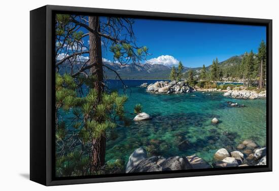 Boulders and cove at Sand Harbor State Park, Lake Tahoe, Nevada, USA-Russ Bishop-Framed Premier Image Canvas