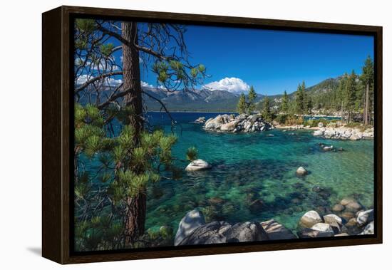 Boulders and cove at Sand Harbor State Park, Lake Tahoe, Nevada, USA-Russ Bishop-Framed Premier Image Canvas