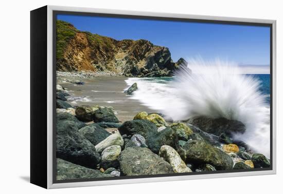 Boulders and Crashing Surf, Limekiln State Park, Big Sur, California, Usa-Russ Bishop-Framed Premier Image Canvas