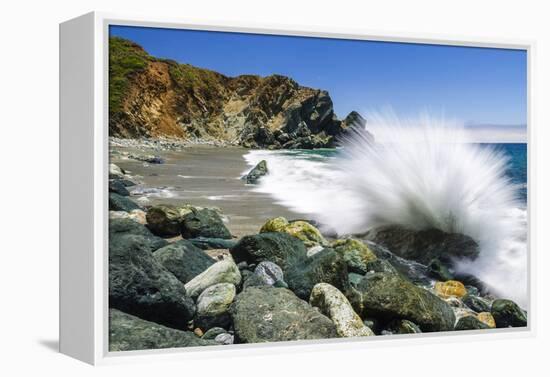 Boulders and Crashing Surf, Limekiln State Park, Big Sur, California, Usa-Russ Bishop-Framed Premier Image Canvas