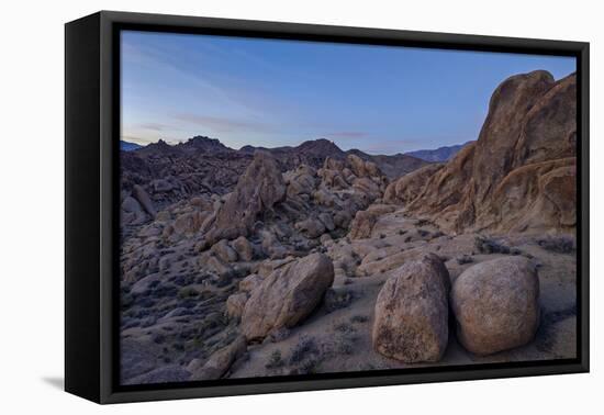 Boulders and Granite Hills, Alabama Hills, Inyo National Forest-James Hager-Framed Premier Image Canvas